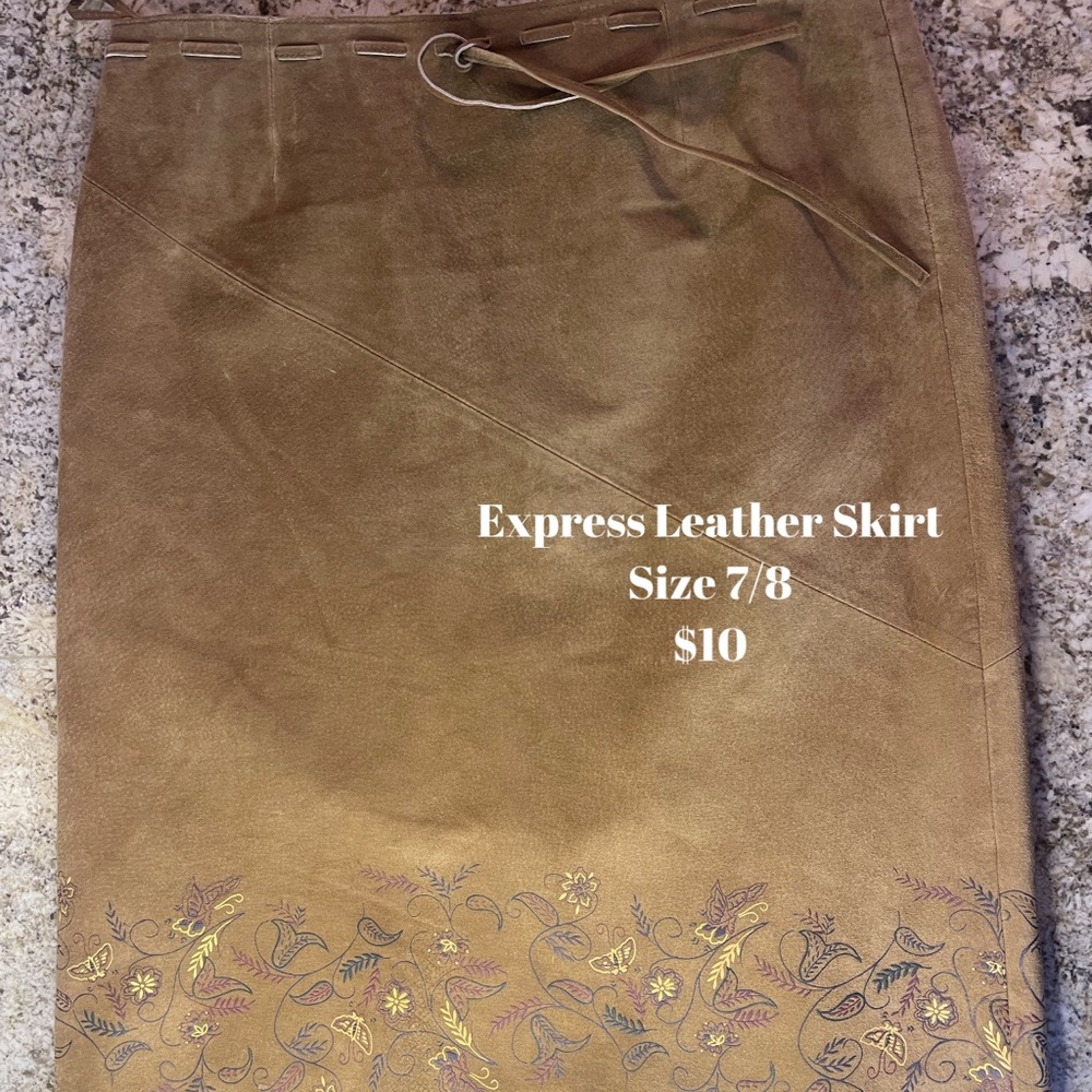 Express leather dress